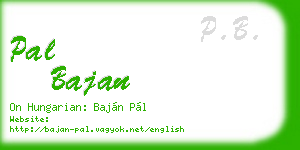pal bajan business card